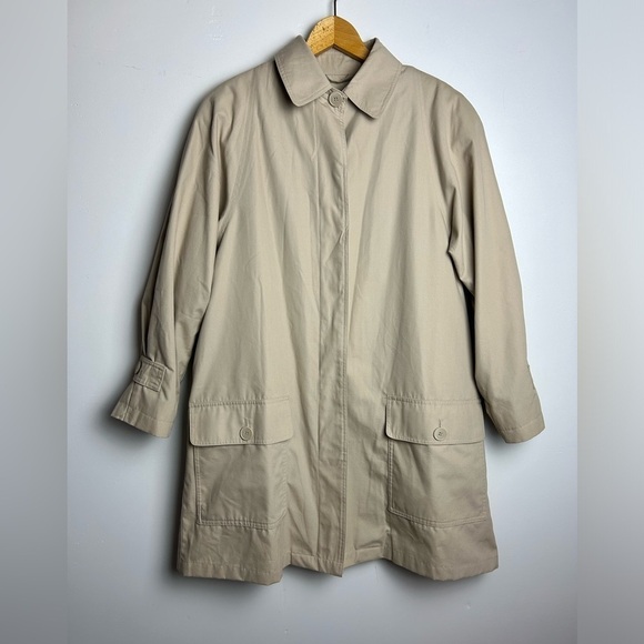 VTG Y2k LONDON FOG Size 8 Limited Edition Trench Coat Women’s Tan Brown longline - Picture 1 of 16